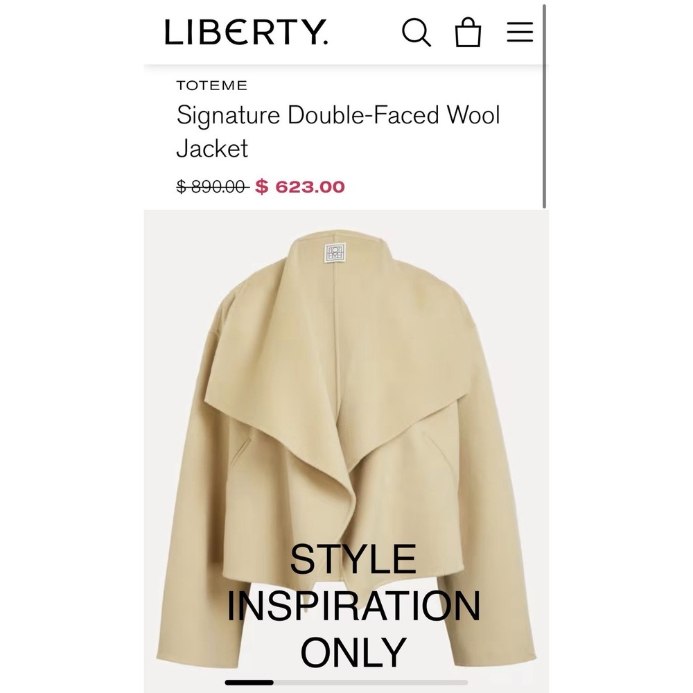 Carole Little Vintage Wool Jacket Double Sided Woolen Shawl Collar Yellow Small - Picture 9 of 9